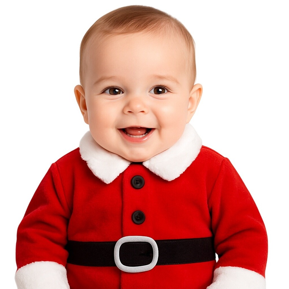 Carters Santa Costume Top Velour‎ 3/6M Red Christmas Holiday Festive Outfit New